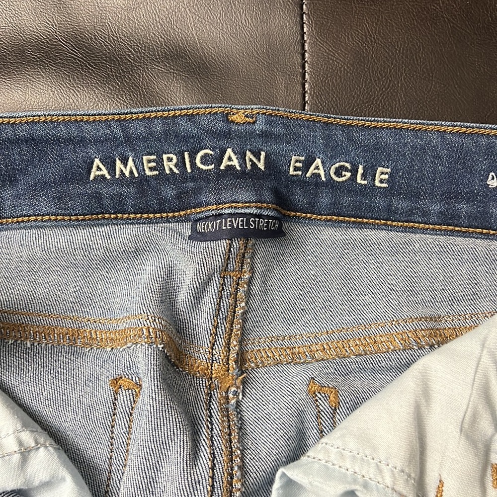 AMERICAN EAGLE Blue Hi-Rise Jeggings - Size: 2 Regular - Picture 5 of 7